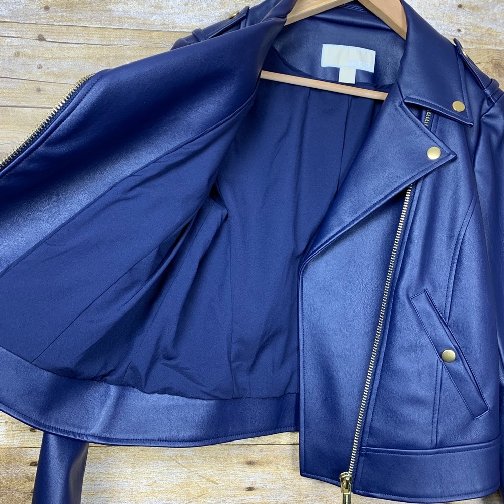 Michael by Michael Kors Moto Jacket Faux Leather - Picture 3 of 5